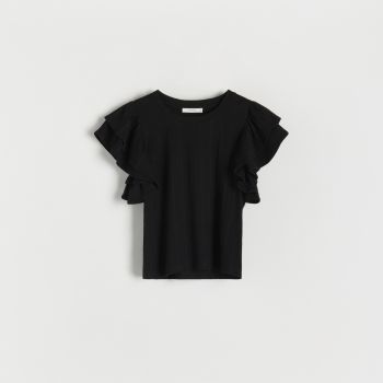Reserved - Bluză reiată - Negru