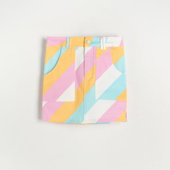 Reserved - Fustă cu blocuri de culoare - Multicolor