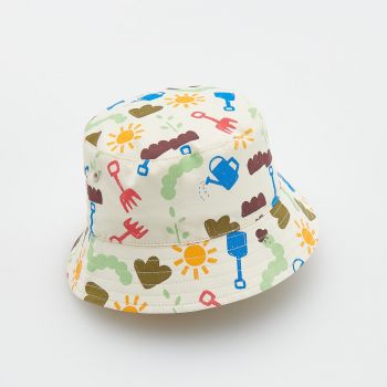 Reserved - Pălărie bucket cu model - Ivory