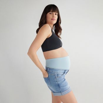 Reserved - Pantaloni scurți din denim Maternity - Albastru