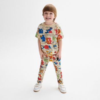 Reserved - Pantaloni Sesame Street - Ivory