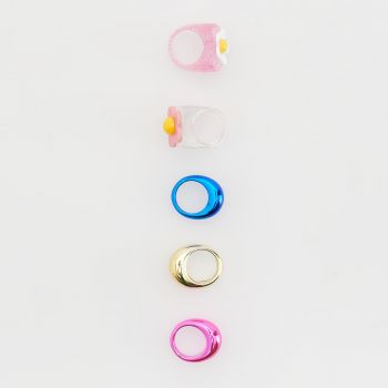 Reserved - Set de 5 inele - Multicolor