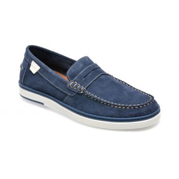 Mocasini OTTER bleumarin, 8977, din piele intoarsa