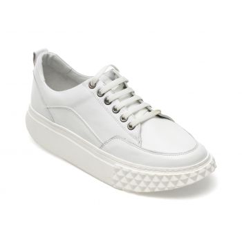 Pantofi GRYXX albi, 2221006, din piele naturala