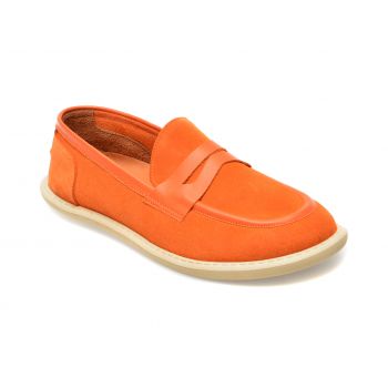 Pantofi GRYXX portocalii, 2110, din piele intoarsa