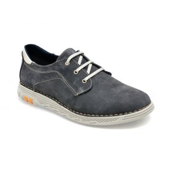 Pantofi OTTER bleumarin, 8961, din piele intoarsa