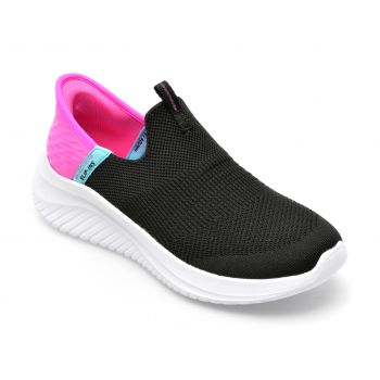 Pantofi SKECHERS negri, ULTRA FLEX 3.0, din material textil