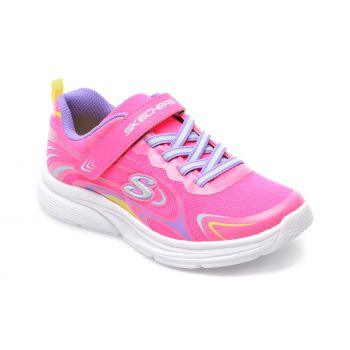 Pantofi SKECHERS roz, WAVY LITES, din material textil