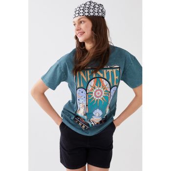 Tricou de bumbac cu imprimeu grafic