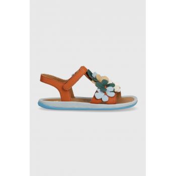 Camper sandale din piele pentru copii culoarea maro de firma originale