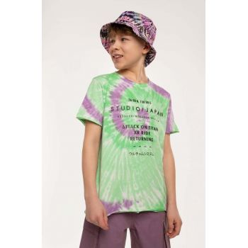 Coccodrillo tricou de bumbac pentru copii culoarea turcoaz, modelator