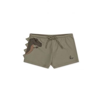Konges Sløjd costum de baie copii culoarea verde