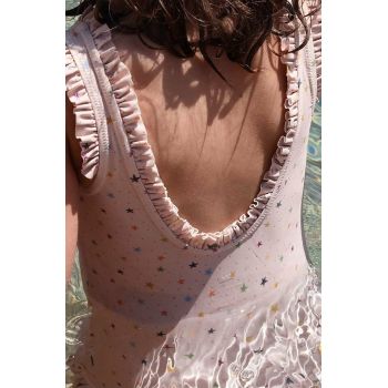 Konges Sløjd costum de baie dintr-o bucată pentru copii culoarea bej