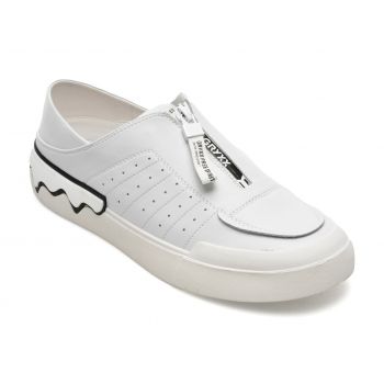 Pantofi GRYXX albi, KD565, din piele naturala