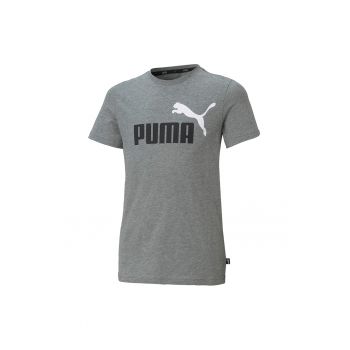 Tricou cu decolteu la baza gatului si imprimeu logo ESS+ 2