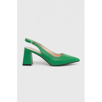 Answear Lab pumps culoarea verde