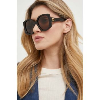 Gucci ochelari de soare femei, culoarea maro de firma originali