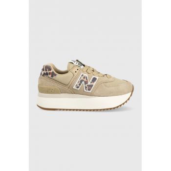 New Balance sneakers WL574ZDC culoarea bej