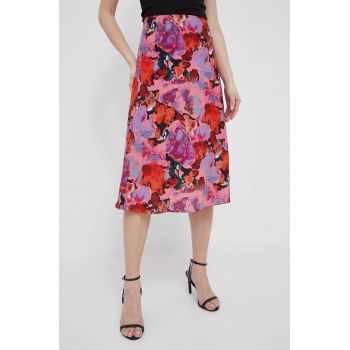 PS Paul Smith fusta culoarea roz, midi, evazati