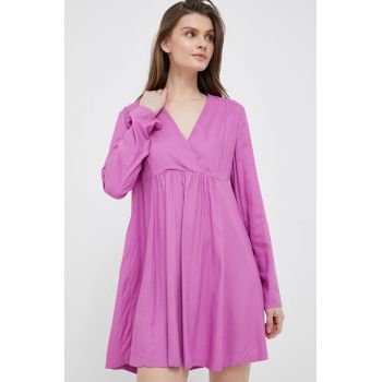 United Colors of Benetton rochie culoarea violet, mini, evazati ieftina