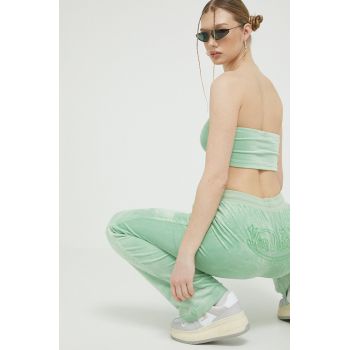 Von Dutch pantaloni de trening culoarea verde, cu imprimeu de firma original