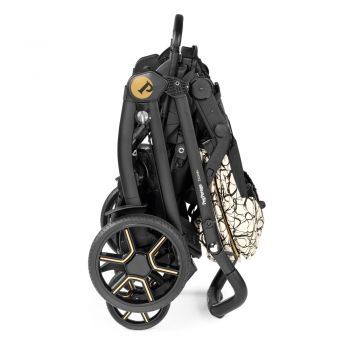 Carucior 3 in 1 Peg Perego Book SLK 0 - 22 kg Graphic Gold negru bej de firma original