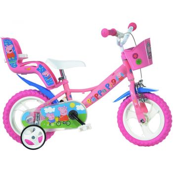 Bicicleta copii Dino Bikes 12' Peppa Pig la reducere