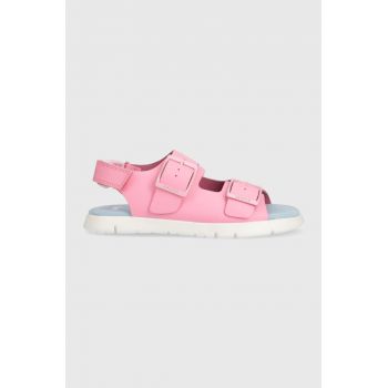 Camper sandale din piele pentru copii culoarea roz de firma originale
