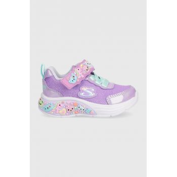 Skechers sneakers pentru copii culoarea violet