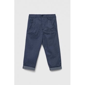 United Colors of Benetton pantaloni copii culoarea albastru marin