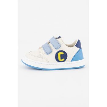 Pantofi sport de piele cu design colorblock