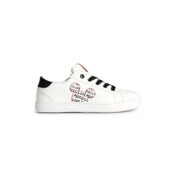 Pantofi sport de piele cu insertii textile si sintetice Kathe