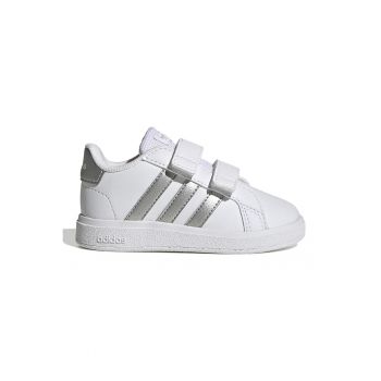 Pantofi sport din piele ecologica cu inchidere velcro Grand Court 2.0