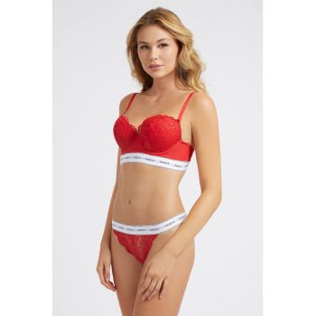 Sutien balconette cu insertii de dantela