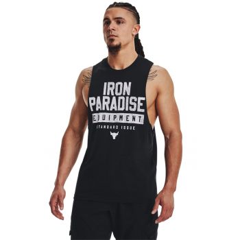 Top cu imprimeu text pentru alergare Iron Muscle