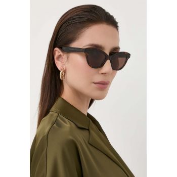 Alexander McQueen ochelari de soare AM0391S femei, culoarea maro