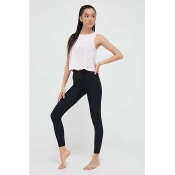 Casall jambiere de yoga culoarea negru, neted