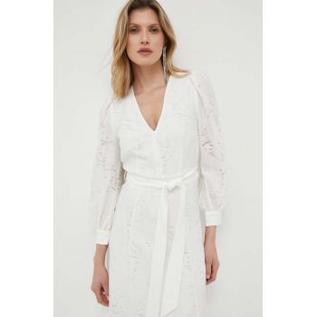Ivy Oak rochie culoarea alb, maxi, evazati ieftina