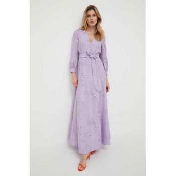 Ivy Oak rochie culoarea violet, maxi, evazati de firma originala