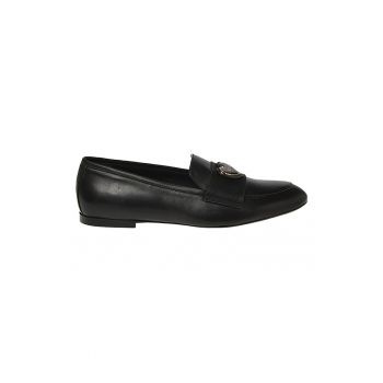 Pantofi loafer din piele cu model uni