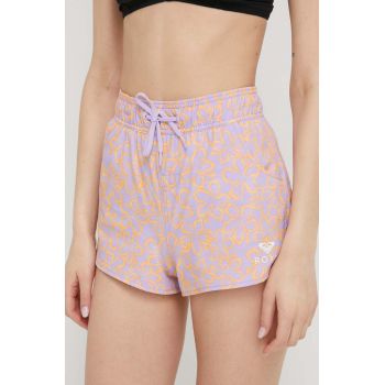 Roxy pantaloni scurti de baie Wave culoarea violet