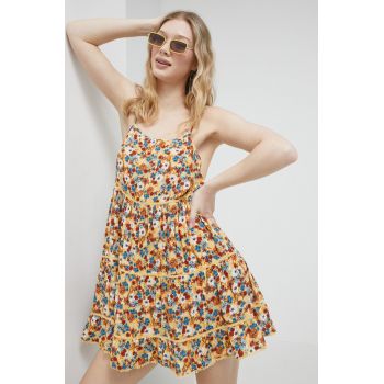 Superdry rochie culoarea galben