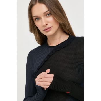 Victoria Beckham pulover femei, culoarea negru, light
