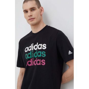 adidas tricou din bumbac culoarea negru, modelator