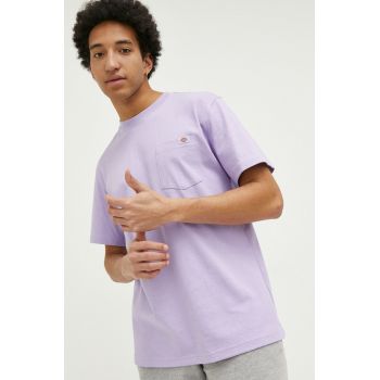 Dickies tricou din bumbac culoarea violet, neted