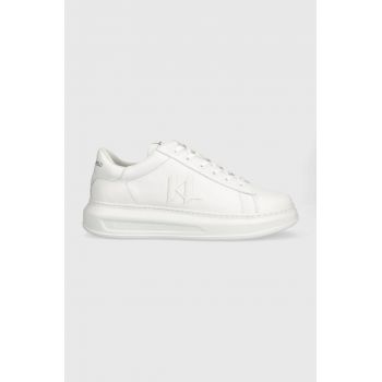 Karl Lagerfeld sneakers din piele KAPRI MENS culoarea alb, KL52515