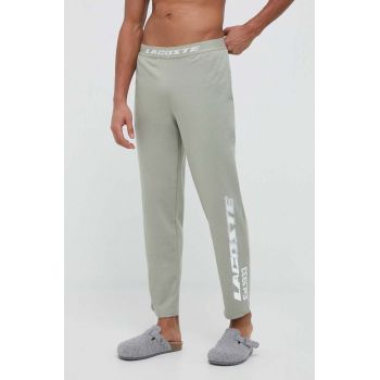 Lacoste pantaloni de pijama barbati, culoarea verde, cu imprimeu ieftine