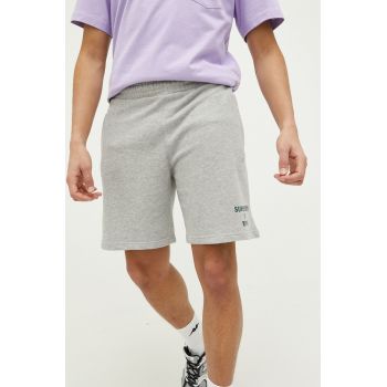 Superdry pantaloni scurti barbati, culoarea gri, melanj