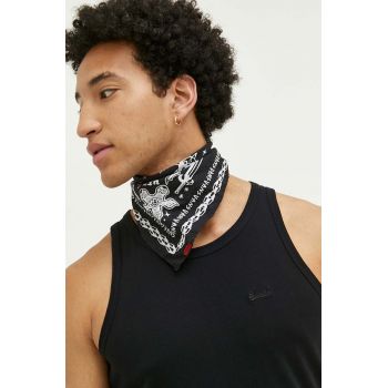 Superdry tricou din bumbac culoarea negru