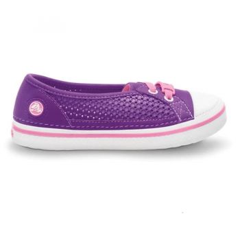 Pantofi Crocs Crosmesh Hover Skimmer Girls Mov - Dahlia de firma originali